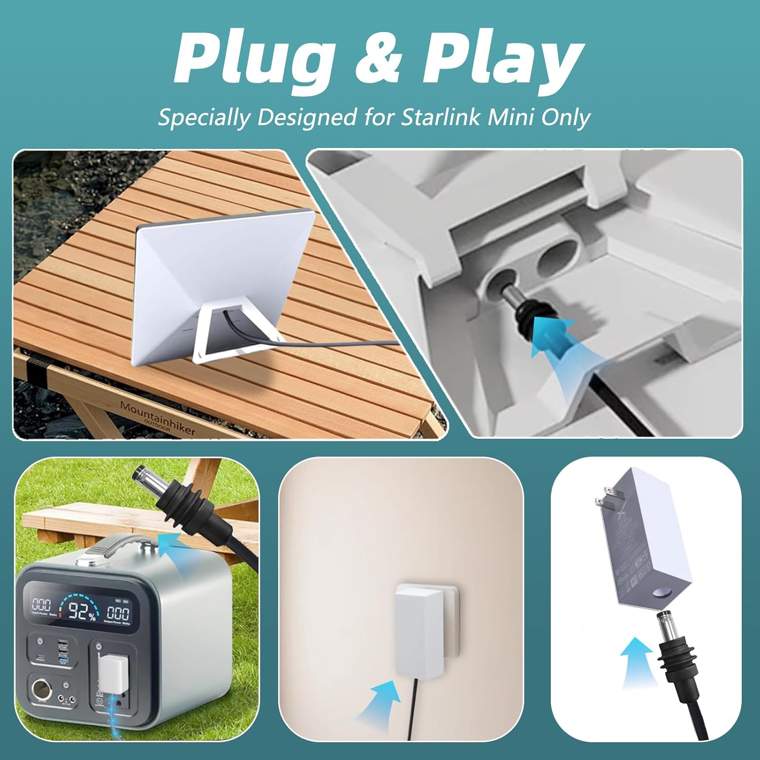 DC5521 Power Extension Cable for Starlink Mini,10FT 25FT 50FT 16AWG DC 5.5mm*2.1mm Cord for Starklink Mini Work with 20V/65W+ PD Source (10FT Female to Male) - Image 5