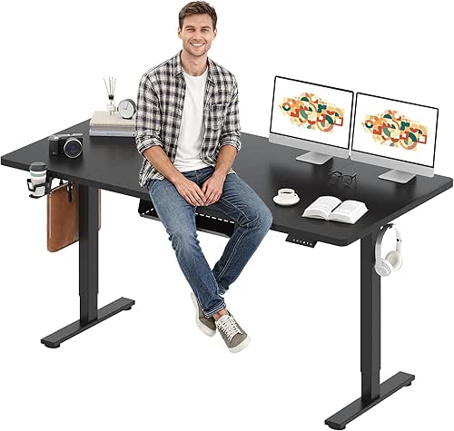 SANODESK Electric Standing Desk 71 x 32 Inches Height Adjustable