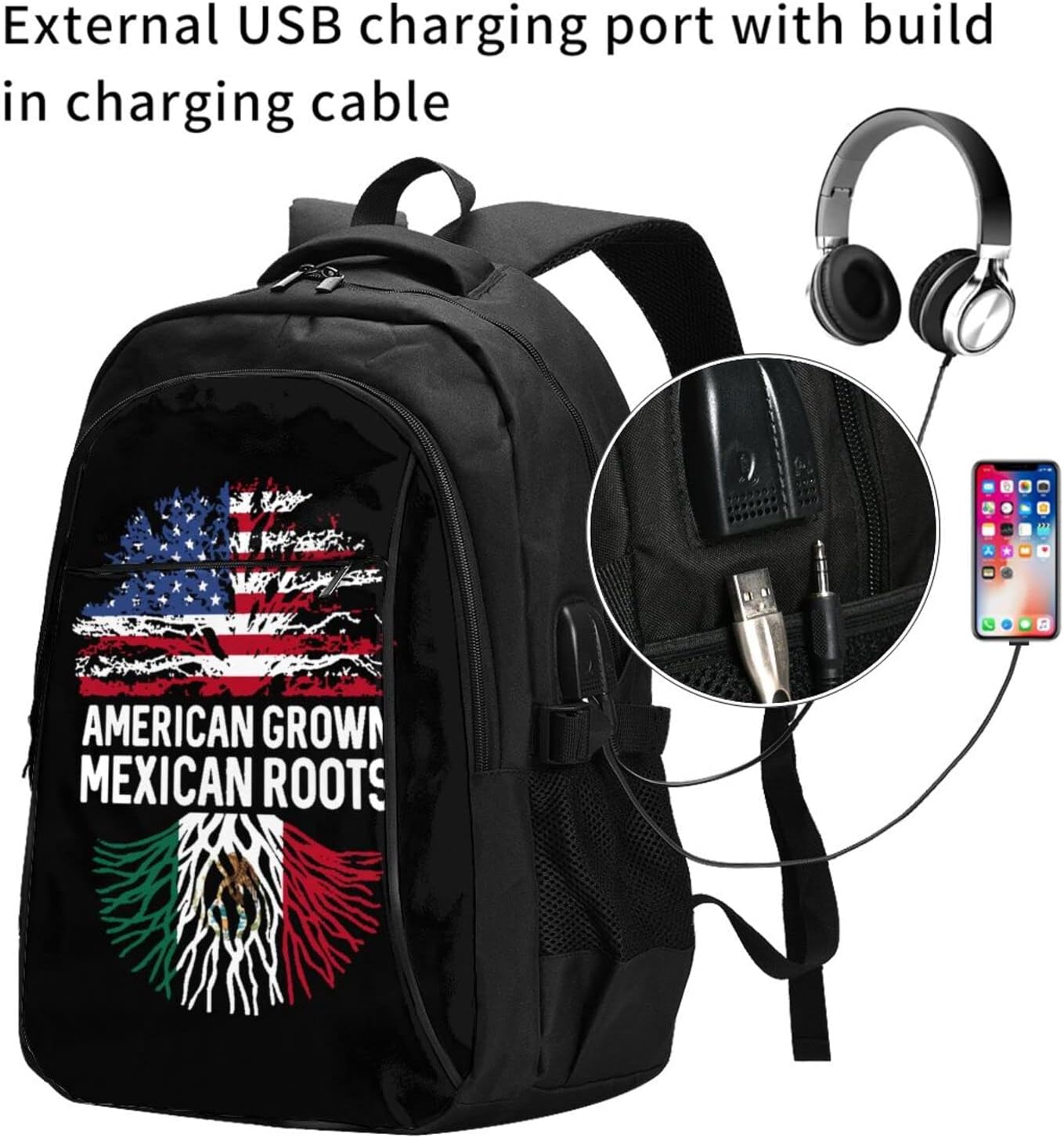 Rootsmexican Flag American Grown 