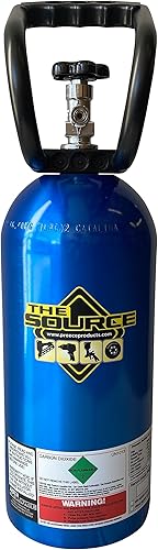 Miniatura 6 de Cilindro de dióxido de carbono de CO2 de 10 libras, regulador de CO2 de alto flujo de 250 PSI, mango de protección, soporte de montaje en cilindro