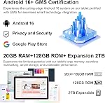 Android 15 Tablet, 10 Inch Tablet, 20GB RAM+128GB ROM/2TB Expandable Tablet PC, 2 in 1 Tablets with Keyboard, Mouse, Case, Stylus, Quad-core 2.0GHz CPU HD Screen, 5G WiFi 6 BT 5.0, 8MP Camera Tableta