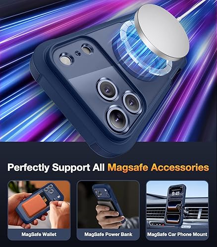 Miniatura 75 de Diaclara - Funda diseñada para iPhone 14 Pro Max, resistente, de cuerpo completo, con protector de pantalla sensible al tacto y antiarañazos + Blanco