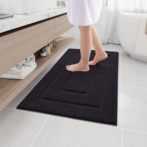 Miniatura 278 de Buganda Alfombras de baño, 24" x 16", Alfombras de baño de microfibra suaves y absorbentes, Alfombra de ducha esponjosa antideslizante, Alfombras de