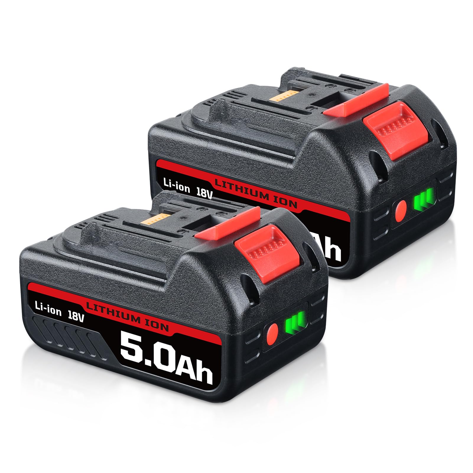 2Packs BL1860B 5.0Ah Li-Ion Replacement for Makita 18V Battery Compatible with BL1860B BL1850B BL1840 BL1830 BL1835 for Makita Battery 18V Power Tools with LED Indicator