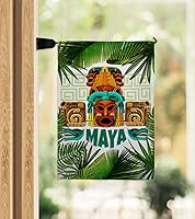 Vista 11 de Maya - Juego de bandera de jardín para buzón regional, México, Estados Unidos, México, Estados Unidos, país, área particular, decoración de casa