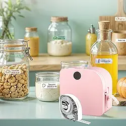 Impressora de etiquetas de transferência térmica P12 com fita, máquina etiquetadora portátil Bluetooth para casa, armazenamento de organização, escritório, material de volta às aulas, criação rápida e