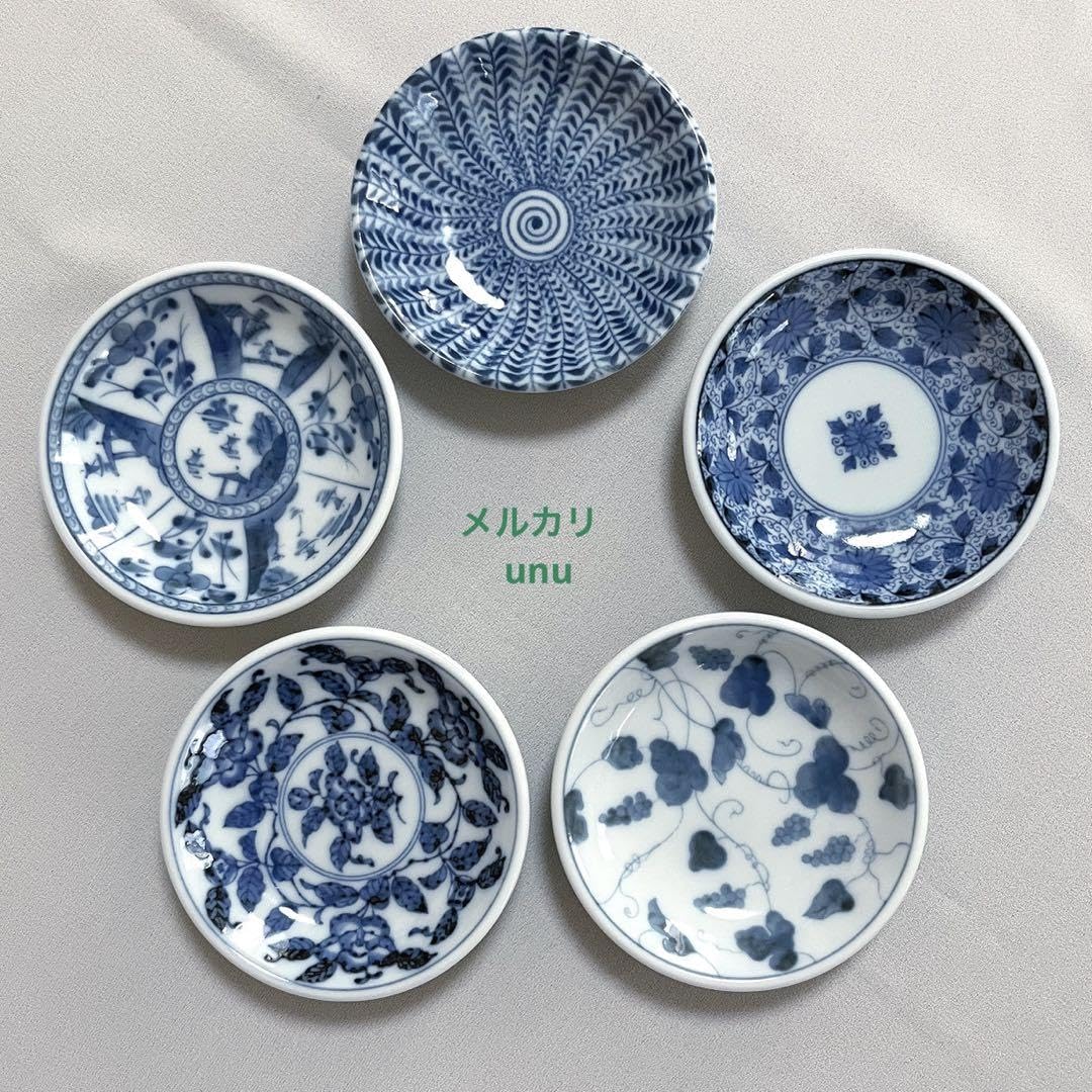 Amazon | 有田焼 陶器 彩華 豆皿小皿 5客 | ノーブランド品 | 小皿