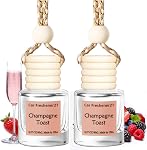 Hanging Car Air Freshener, Long Lasting Scent, Cute Air Fresheners for Women, 2 Pack Non-Toxic Essential Oil Diffuser, Made in USA