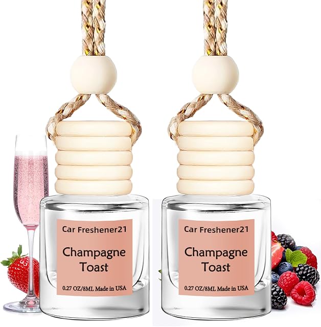 Voiture suspendue Air Freshener, parfum longue durée, mignon Air Des fraicheurs pour les femmes, 2 Diffuseur d'huile essentielle non toxique, fabriqué en USA