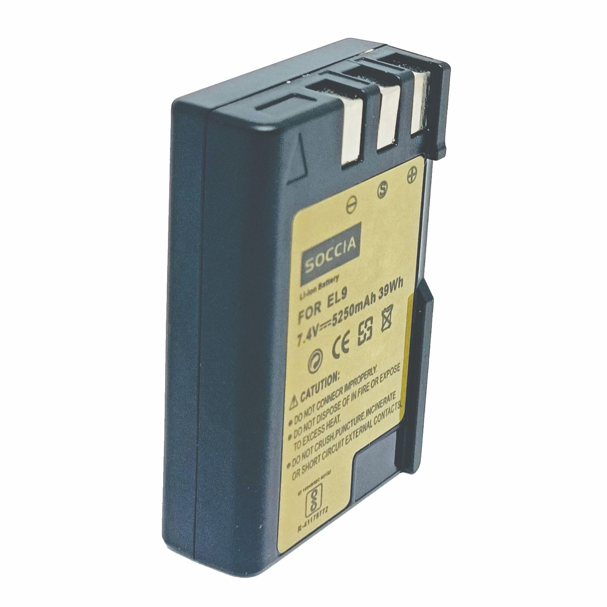 Battery for Nikon EN-EL9 (5250mAh) Secondary Rechargeable SOCCIA Battery Packs for Digital Camera Nikon Compatibility - D3000, D5000, D40, D50, D60, D6R1, D3X, D40X, SLR-picture-15