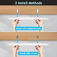 Vista 6 de maylit Luces Debajo Del Gabinete Enchufables, 3 Piezas De 12 Pulgadas De Iluminación Multicolor Debajo Del Gabinete, Luces Brillantes Debajo Del