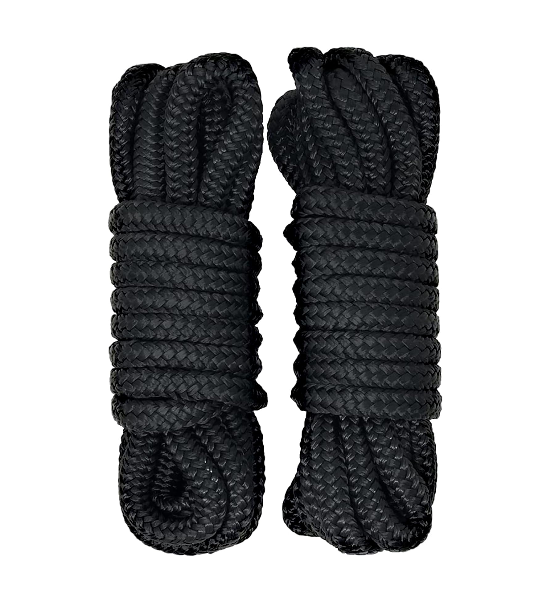 Sailing Boat Dock Lines Double Braided Nylon Ropes Anchor Lines Pre-spliced with a 12" Loop Marine Boat Rope Mooring Lines Boating Accessories (16.5ft/ 25ft/ 50ft, Dia:3/8", 1/2", 5/8")