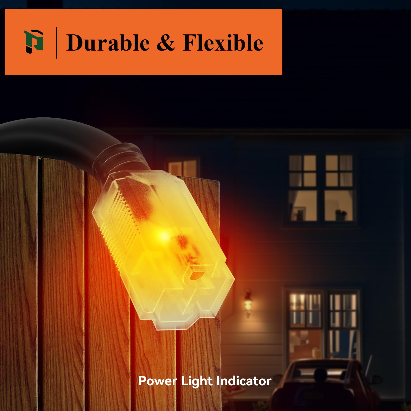 PLUGTUL Verlängerungskabel 30 M Outdoor – Wasserdicht, Robust, 12 Gauge, 1875 W – Orange Für Garten & Werkstatt