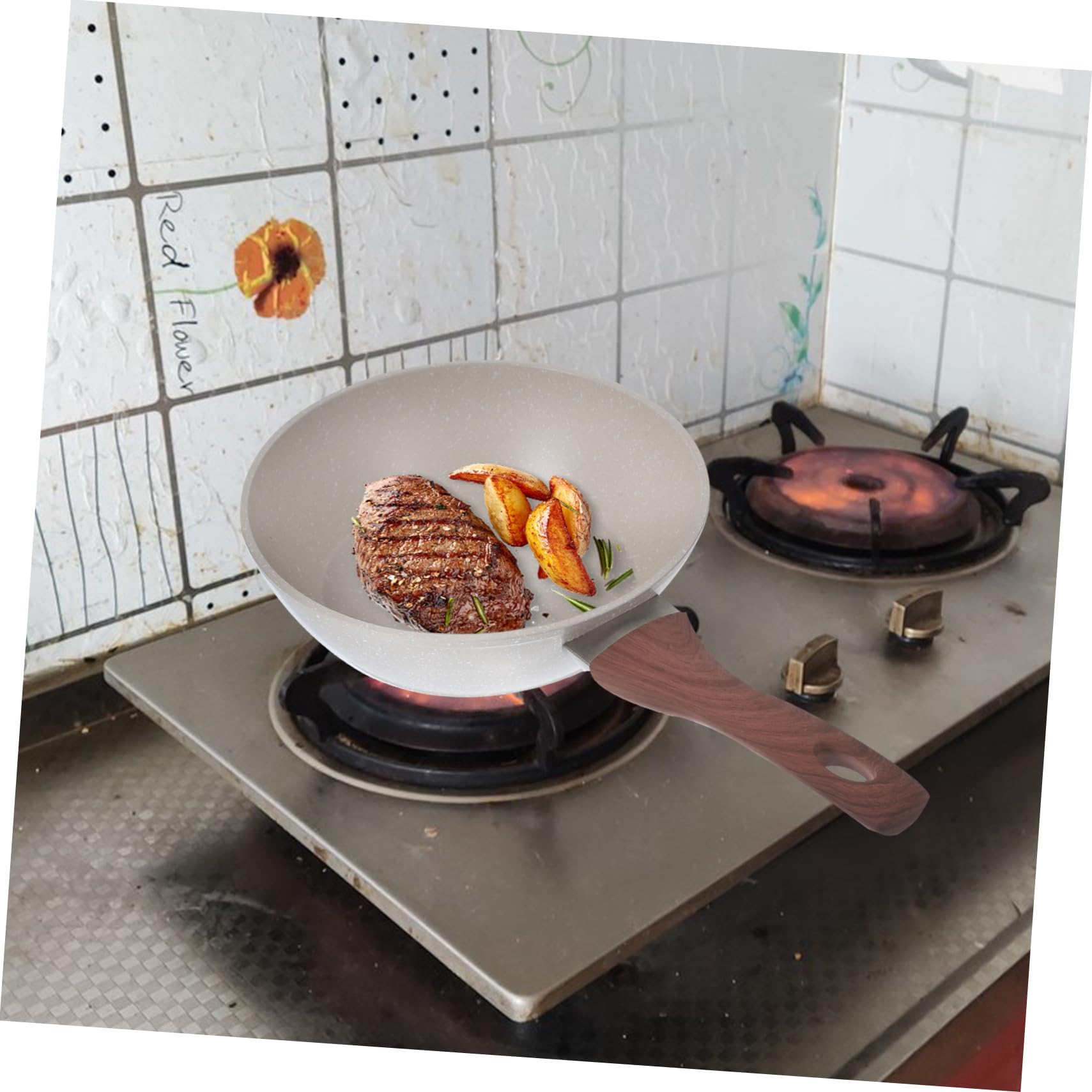 Cabilock Sartén Antiadherente de Piedra Medicinal Plancha para Huevos Sartén Antiadherente para Desayuno