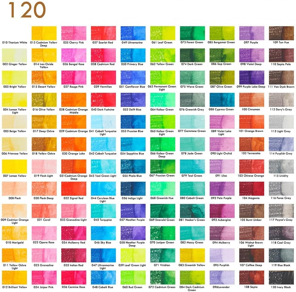 120 Color Lead Set For Hand Drawn Painting, Filling Pen, Water-soluble Pencil