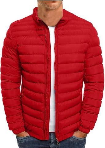 Ymosrh Mens Down Jacket Winter Lightweight Puffer Jacket Warm Insulated Windproof Quilted Coat Jacket, M-2XL