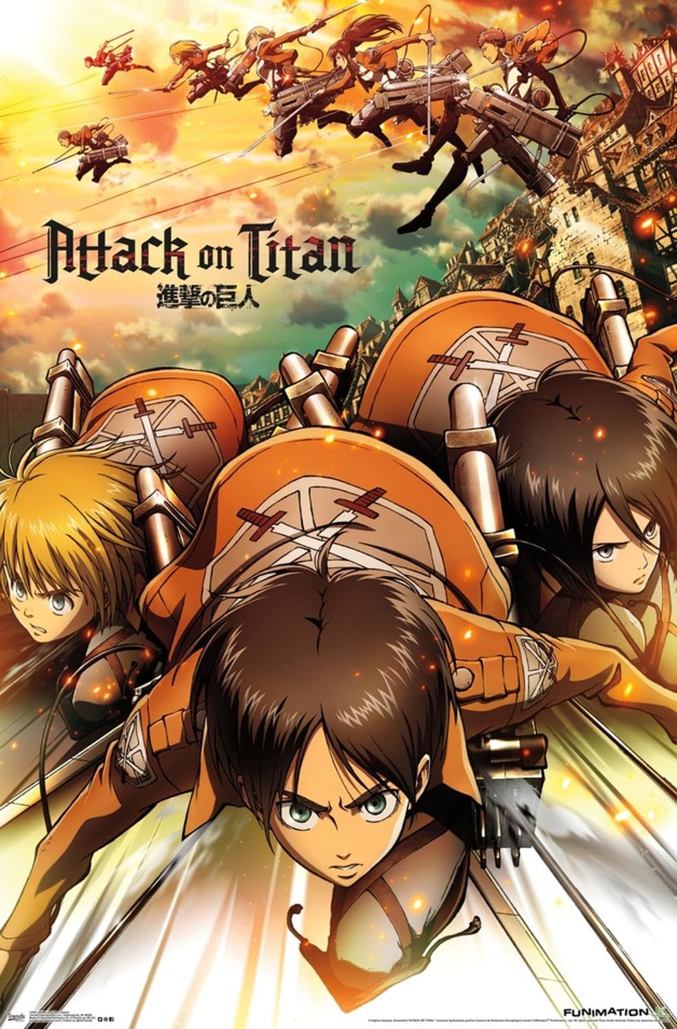 Amazon.com: Attack on Titan - Attack Wall Poster, 19L