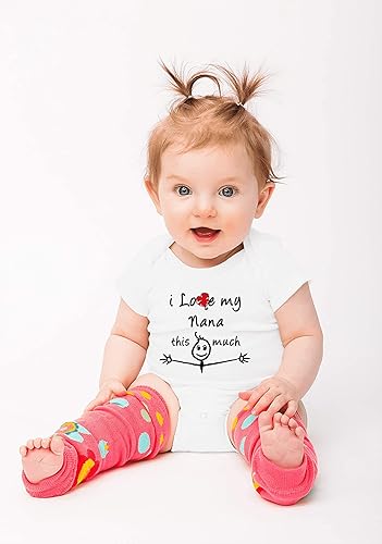 Miniatura 3 de Funny Pregnancy Announcement Gift for Grandparents to be, My Nana and Papa Love Me Toddler Rompers for Infant Romper (0-6 Months, DADA Hear Print