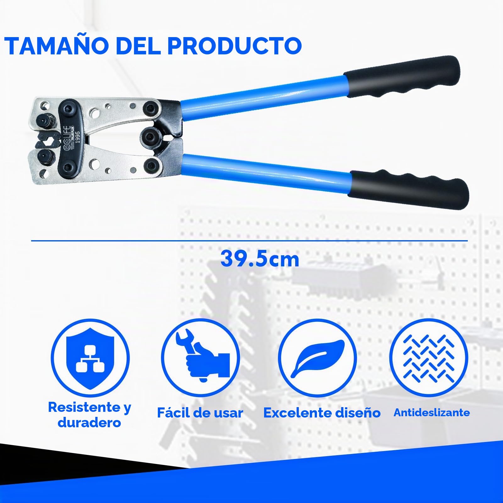 CCLIFE Crimpadora Terminales Electricos Alicates 6-50 mm² (AWG 10-0)