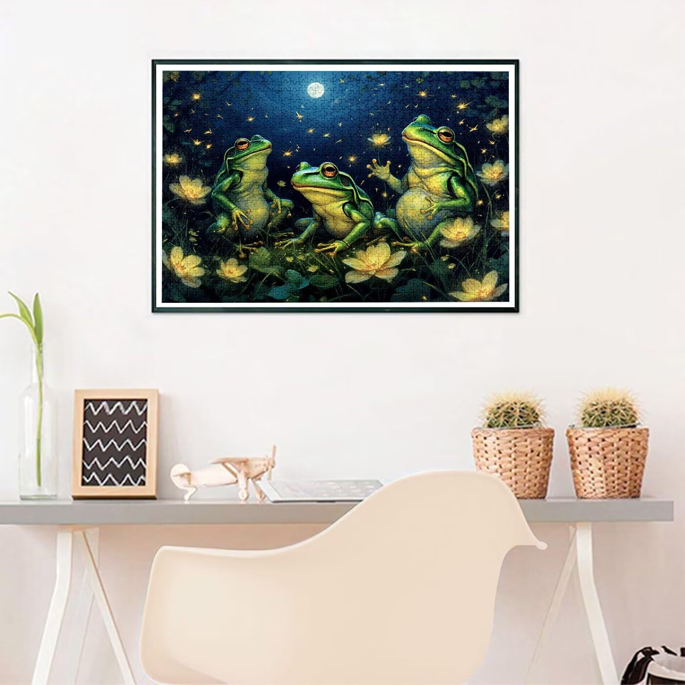 Puzzles para Adultos, Puzzle 5000 Piezas Luna Rompecabezas Adultos Pieza de Madera Juegos, Obra de Arte de Juego de Rompecabezas, Jigsaw Puzzle Rana para Decoración del Hogar Regalos 156x105cm D-488