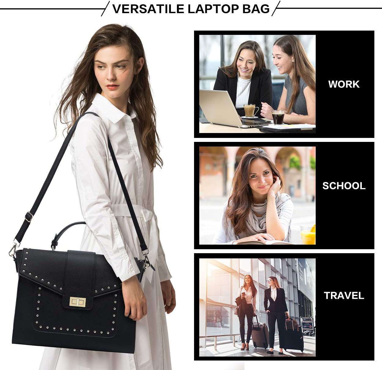 Free Shipping Offer 15.6 Inch Laptop Briefcase for Women,Classic Black Work Bag Laptop Messenger Bag Satchel Computer Bags,Perfect for Work Business Travel School,black 🛒 Crazy Deals 15.6 Inch Laptop Briefcase for Women,Classic Black Work Bag Laptop Messenger Bag Satchel Computer Bags,Perfect for Work Business Travel School,black