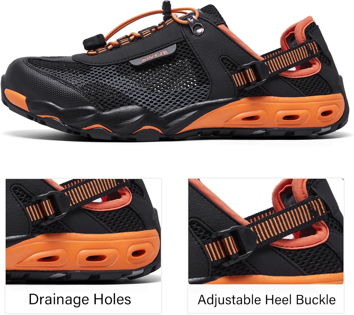 Men's Water Shoes Non-Slip Quick Drying Aqua Shoe Summer Outdoor Hiking Athletic Water Sandals