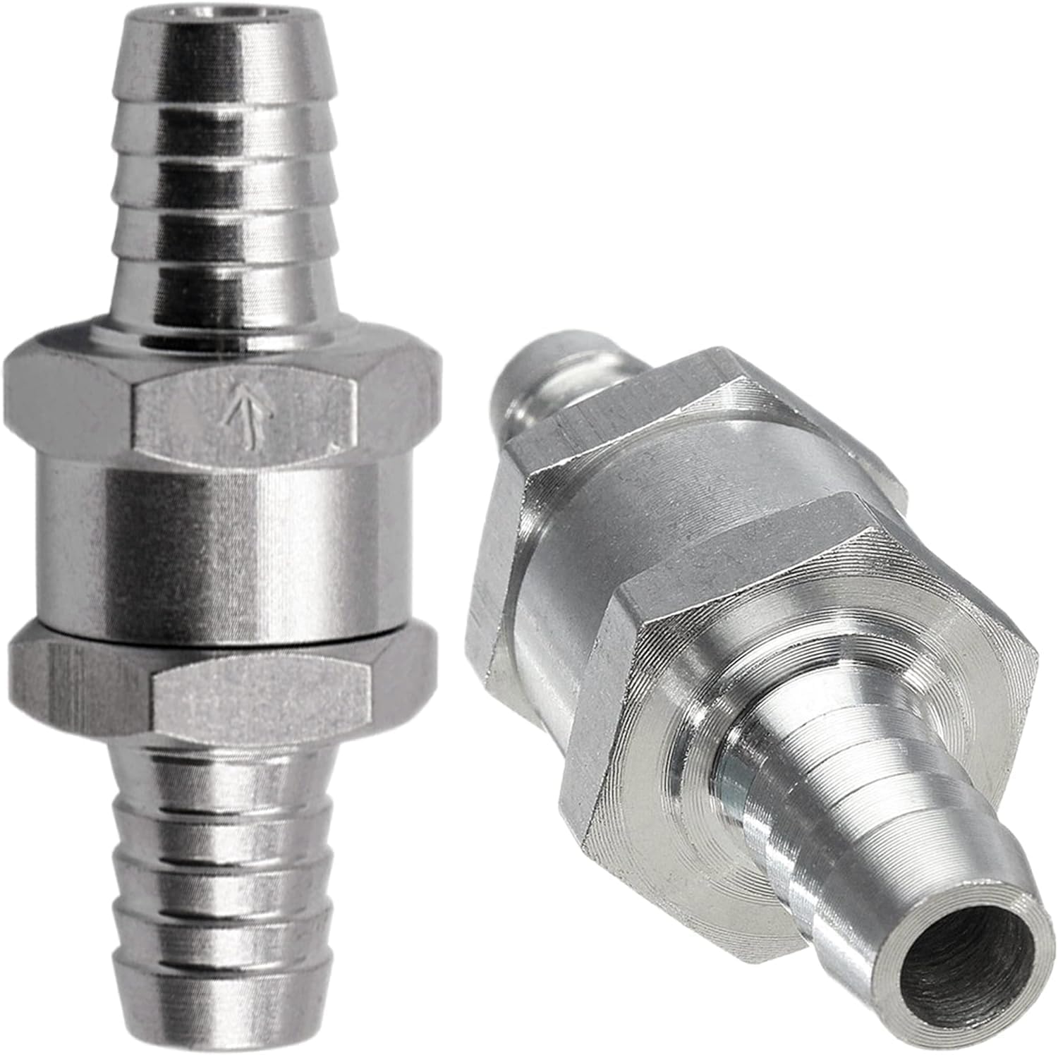 Tianher Valvola Di Ritegno Unidirezionale Per Carburante In Alluminio 8mm (4 Pezzi) Per Auto, Moto E Nautica - 3
