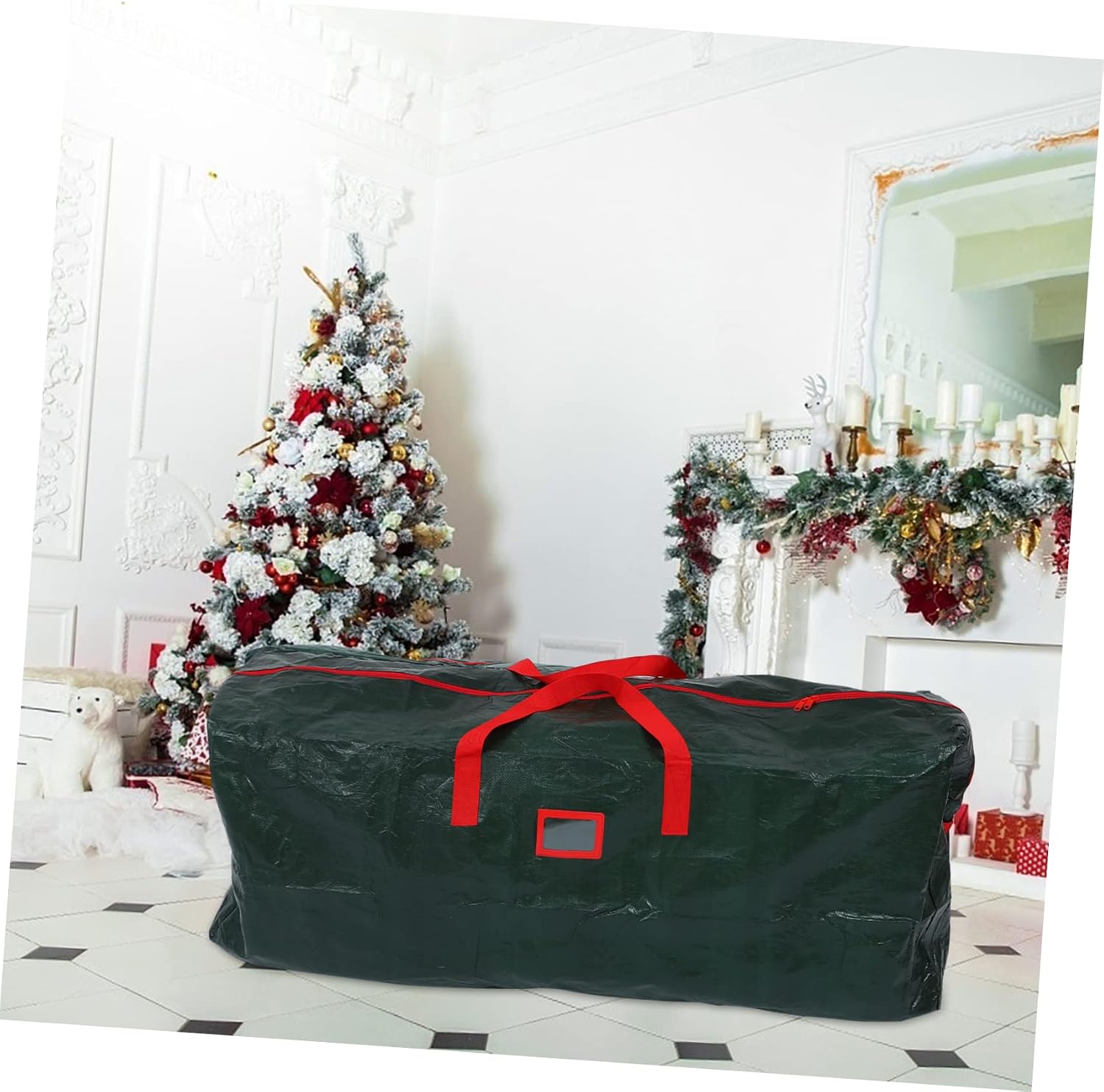 Hemobllo Christmas Tree Storage Bag Xmas Organizer Pouch with Zipper Closure for Holiday Decorations and Gift Storage Dust and Home Organizer