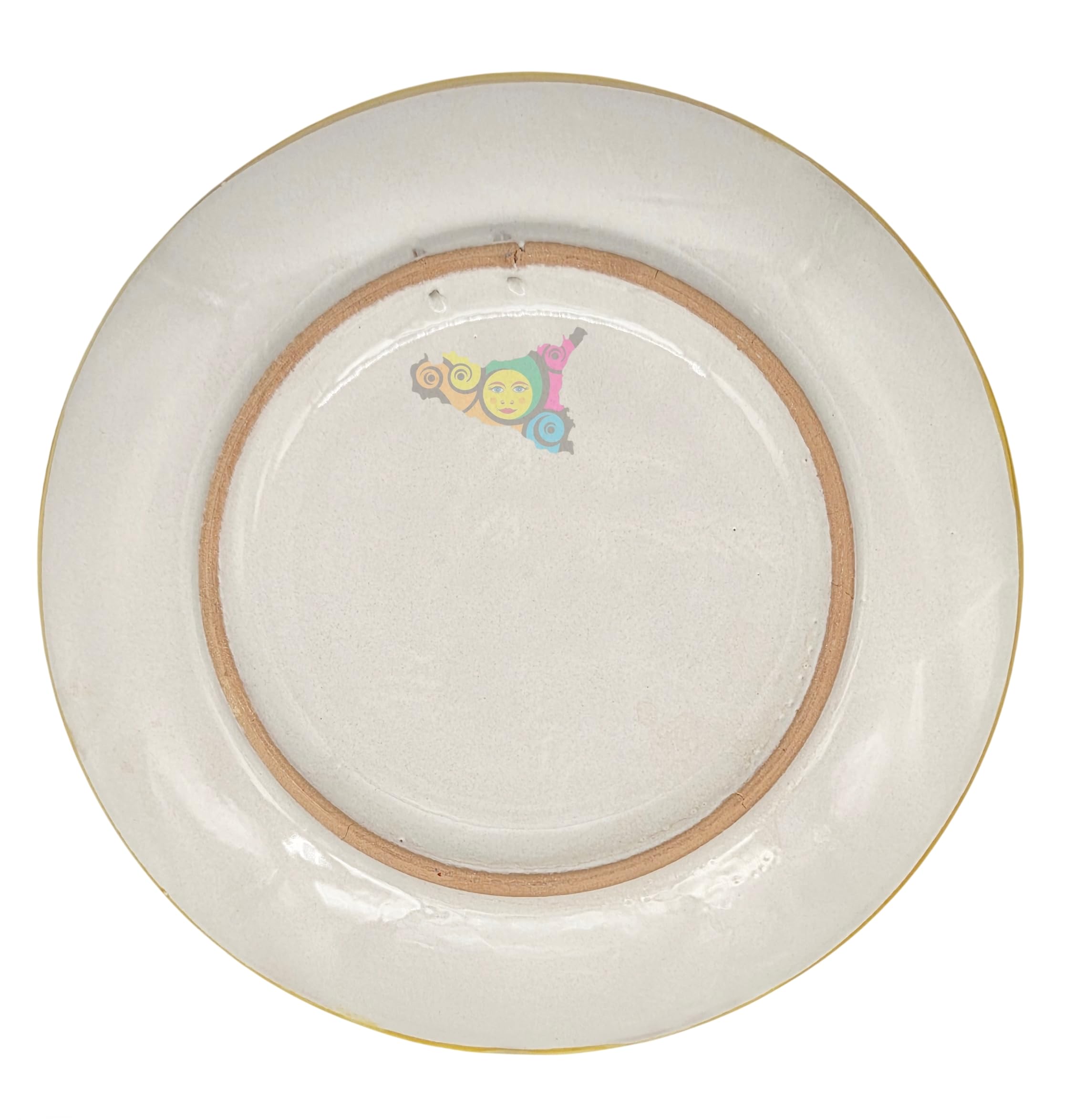 sicilia bedda - PIATTO CERAMICA SICILIANA - Piatto da Portata o da Parete - Prodotto Pregiato Realizzato e Dipinto a Mano (Carretto Ficodindia, DIAMETRO 30, 1, unità, 1)
