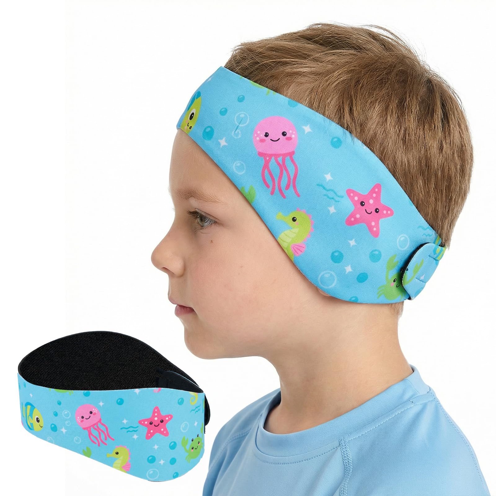 Gogokids Neoprene Swimming Headband for Kids & Youth, High Elasticity Waterproof Ear Protection Band, 1 Pack M