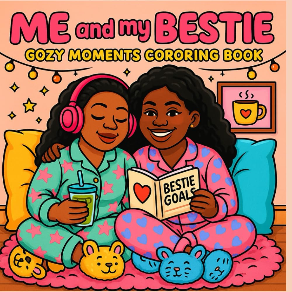 Me and My Bestie: BFF Coloring Book, Bestie Moments Coloring Book, Gifts for Friends, Black Girl Bestie: Featuring Self Care Moments, Heartwarming Scenes, Friendship Goals, Sisterhood and More