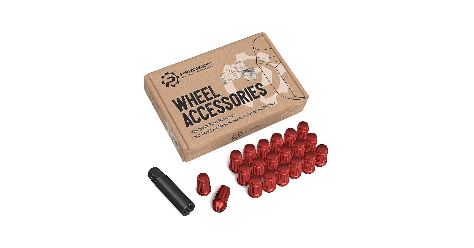 Amazon.com: 20pcs Red Spline Drive Lug Nuts - 12x1.5 Threads