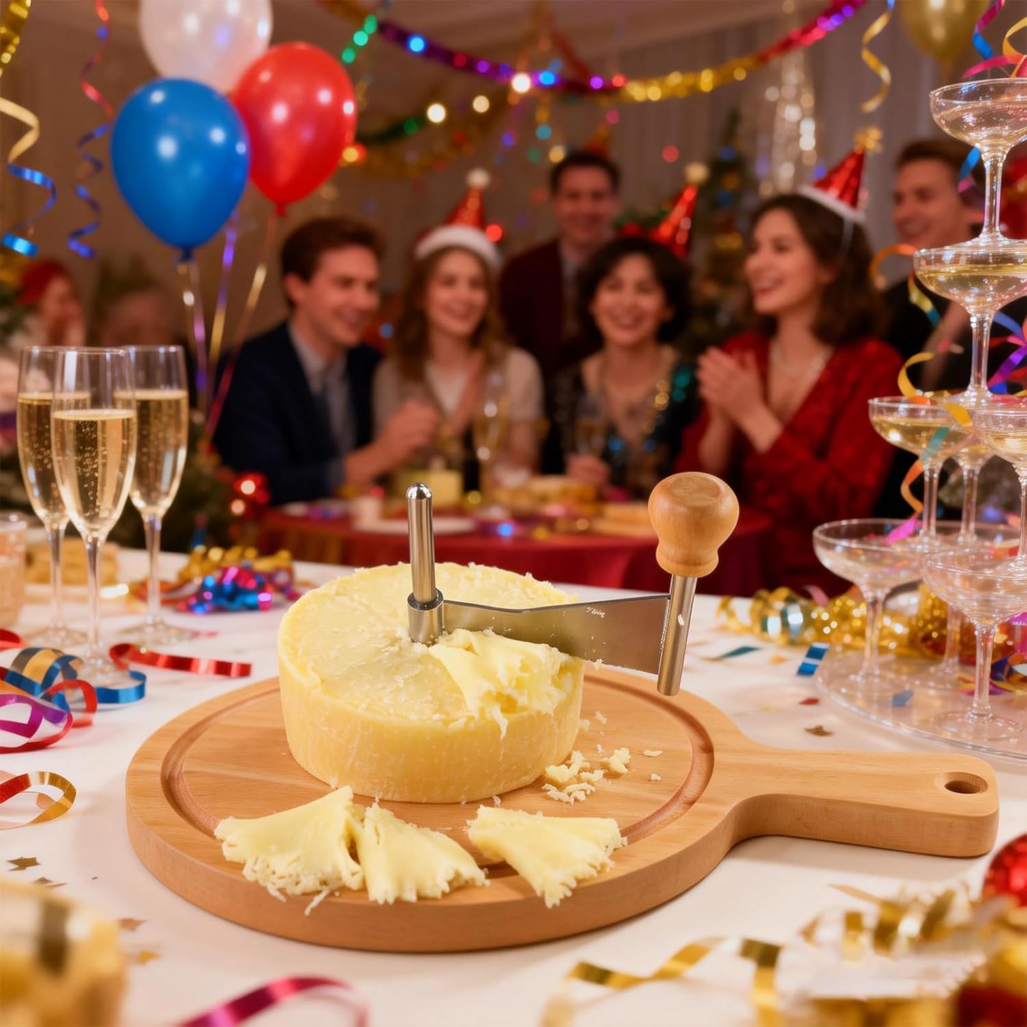 Cheese shaver wheel, cheese shaver. Sharp Blade Cheese & Chocolate Shaver with Wooden Base, Create Cheese Rose Flowers (wooden)