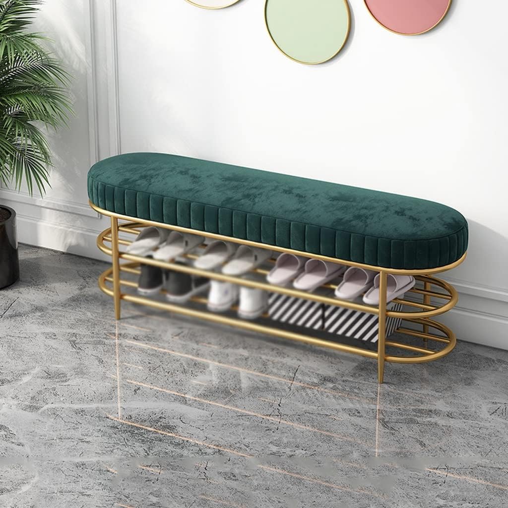 Household Change Shoe Stool Storage Wear Small Shelf Cabinet Home Door Can Sit on Stool(Black,60 * 45cm)