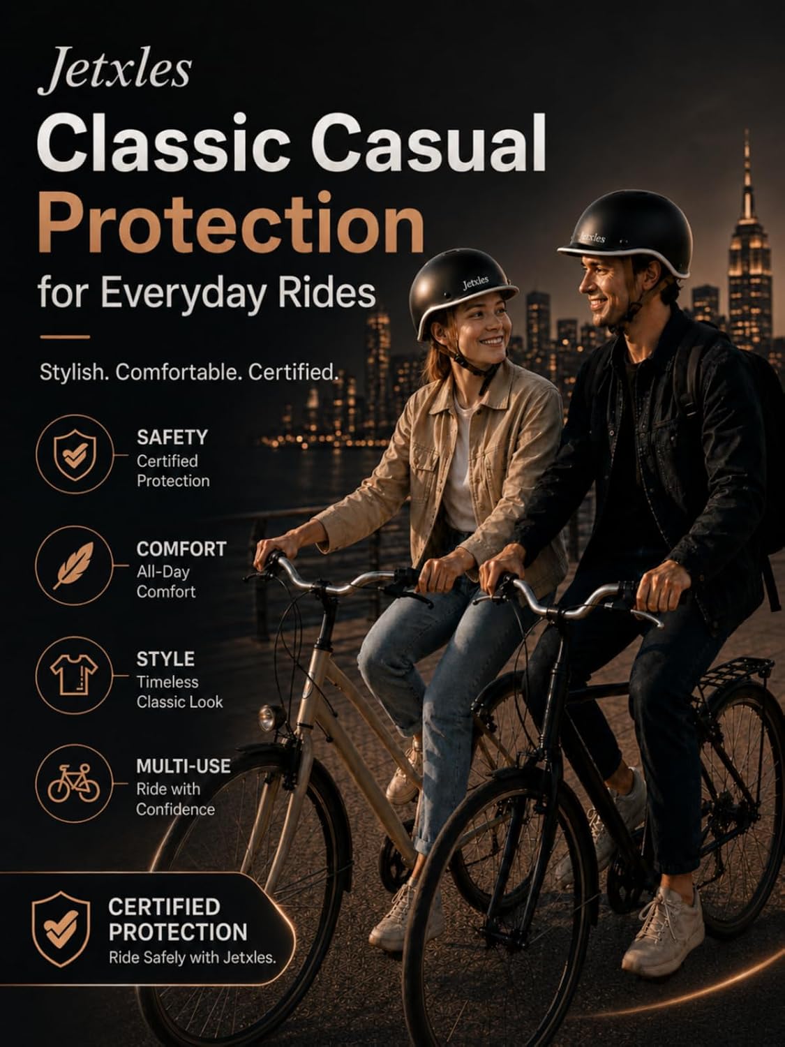 E Bike Helmets for Adults, |Certified Safety| Bicycle Gear with Adjustable Fit, Visor, Ventilation for Men, Women, Commuter Riding, Road Cycling, Skateboard