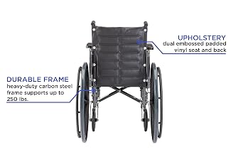 Invacare Tracer EX2 Wheelchair for Adults | Standard Folding | 16 Inch Seat | Desk Arms