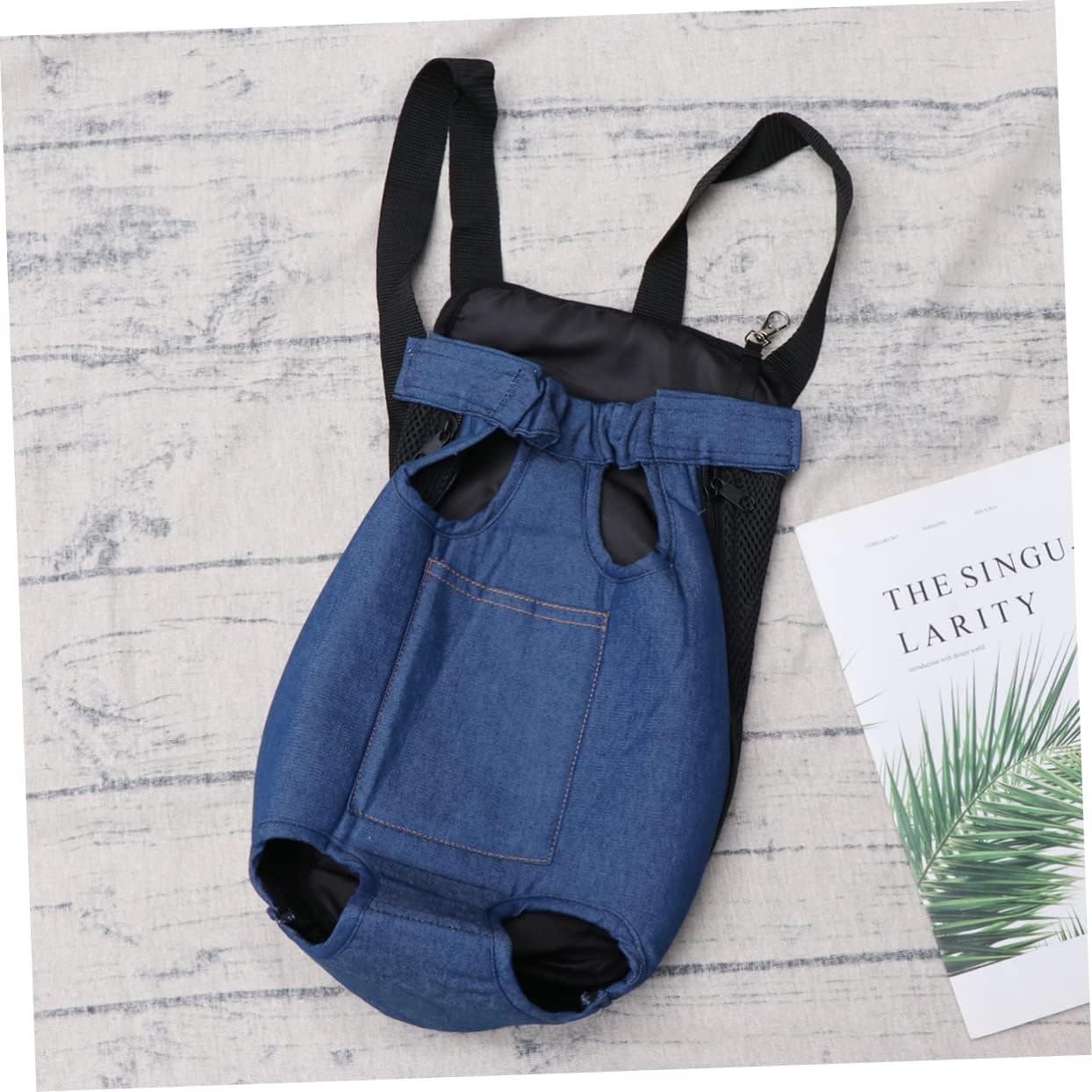 BESPORTBLE Outside Portable Denim Pet Carry Bag Breathable XL Dog Backpack -Out Design for Comfortable Walks for Cats Dogs Jeans