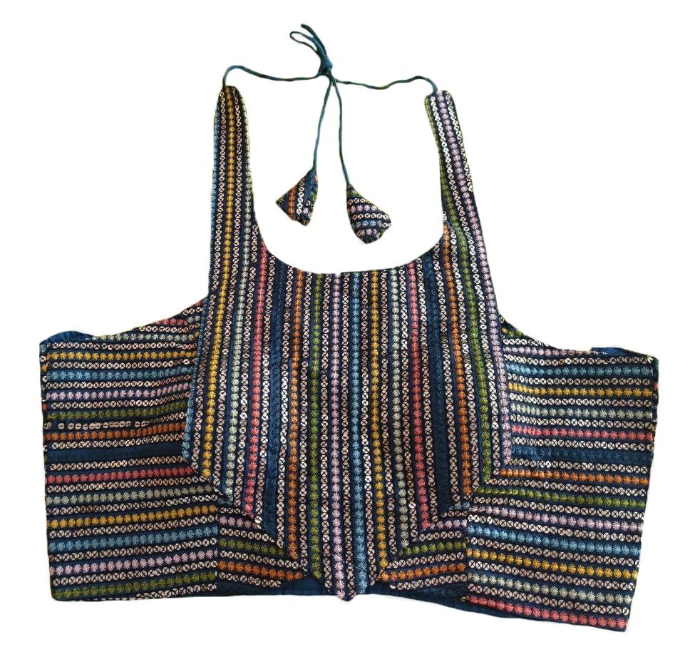 Vihu Fashion damen bluse mit pailletten stickerei neckholder ärmellos sari vorbereitet bluse damen fertig zum aufhängen bluse damen fertig zum tragen bluse damen bluse damen