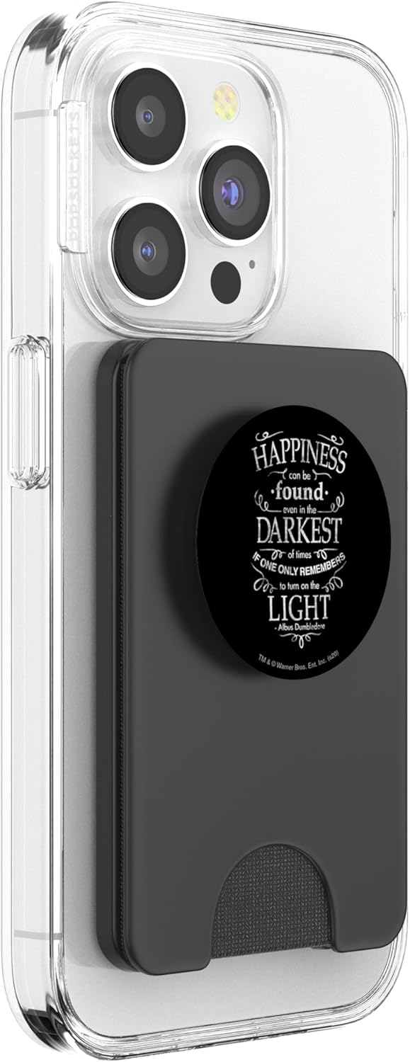 Harry Potter Happiness Quote PopSockets PopWallet for MagSafe