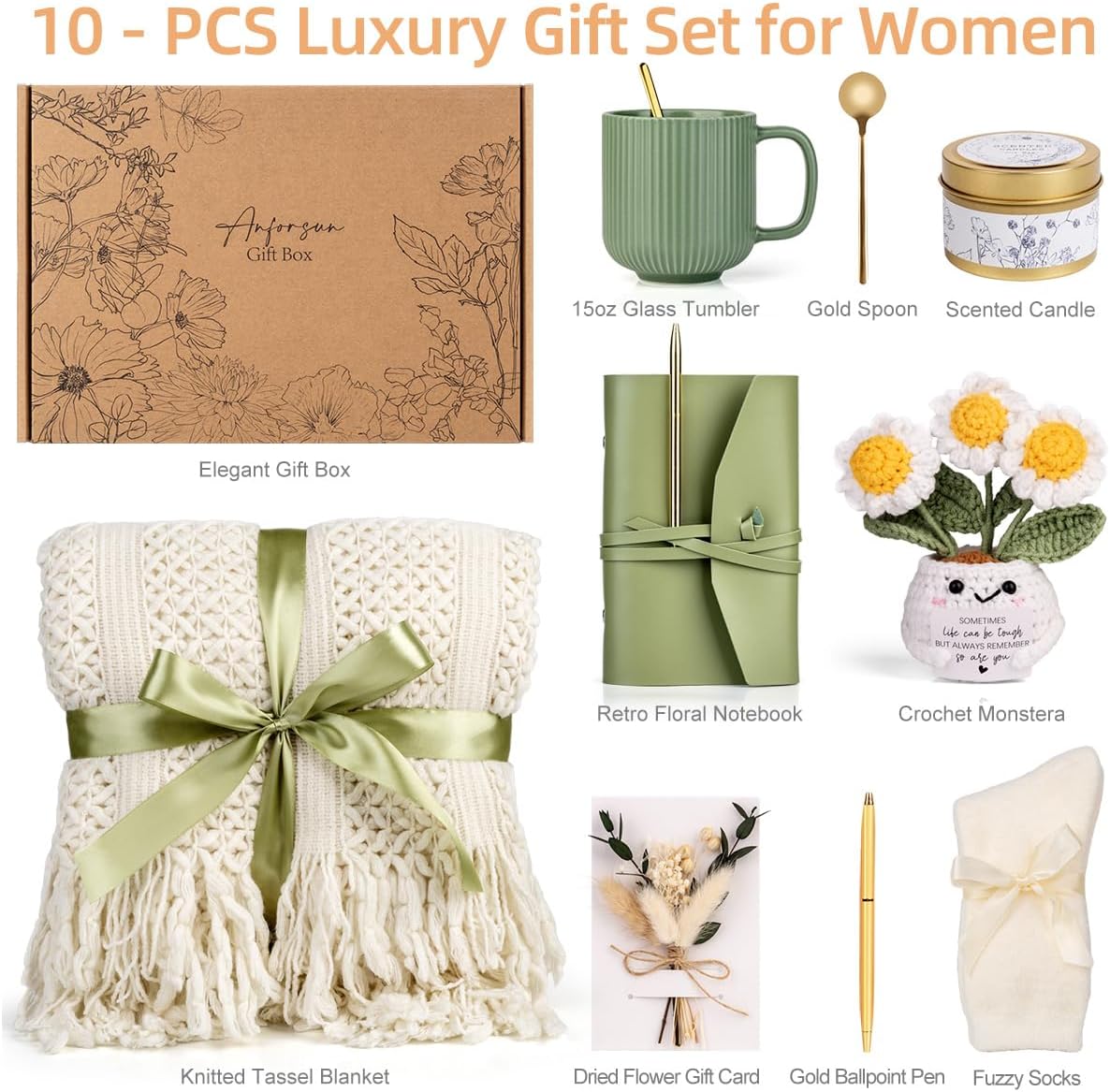 Gift Baskets for Women, Birthday Gifts for Women, Self Care Gift Baskets Care Package, Thank You, Get Well, Sympathy Inspirational Friendship Gifts for Mom, Grandma, Sister,Friends, Girls