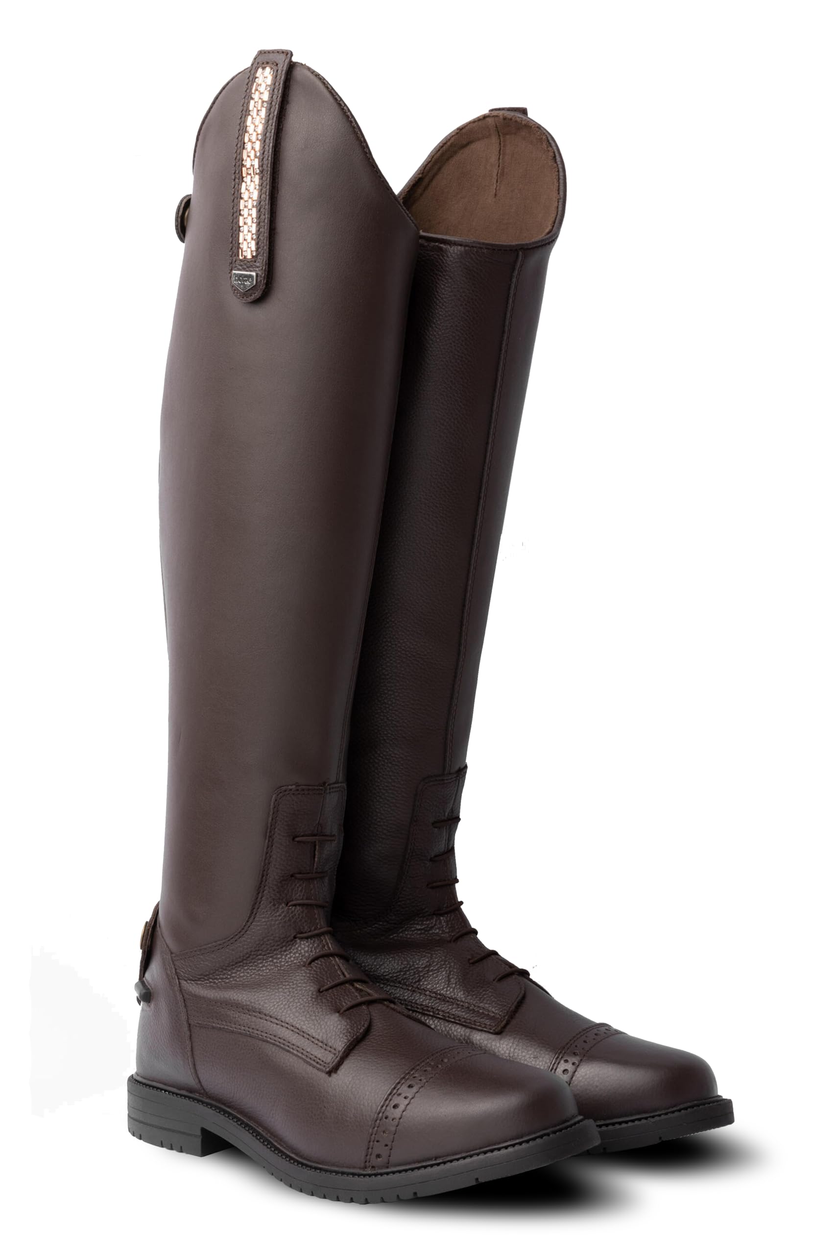 HORZE Botas Altas Mujer Verona Marrón oscuro 38