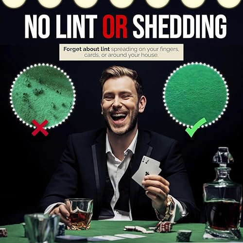 Miniatura 6 de Feltectors Cobertor de mesa para juegos de cartas de fieltro para póquer, Mahjong, Dominó, Bridge y juegos de mesa, mantel elástico ajustado para