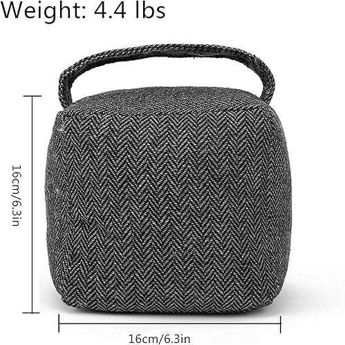 Miniatura 2 de Tope de puerta, tapón decorativo para puerta de casa y oficina, tapón de puerta con diseño de tela interior con peso animal, tapón de puerta con