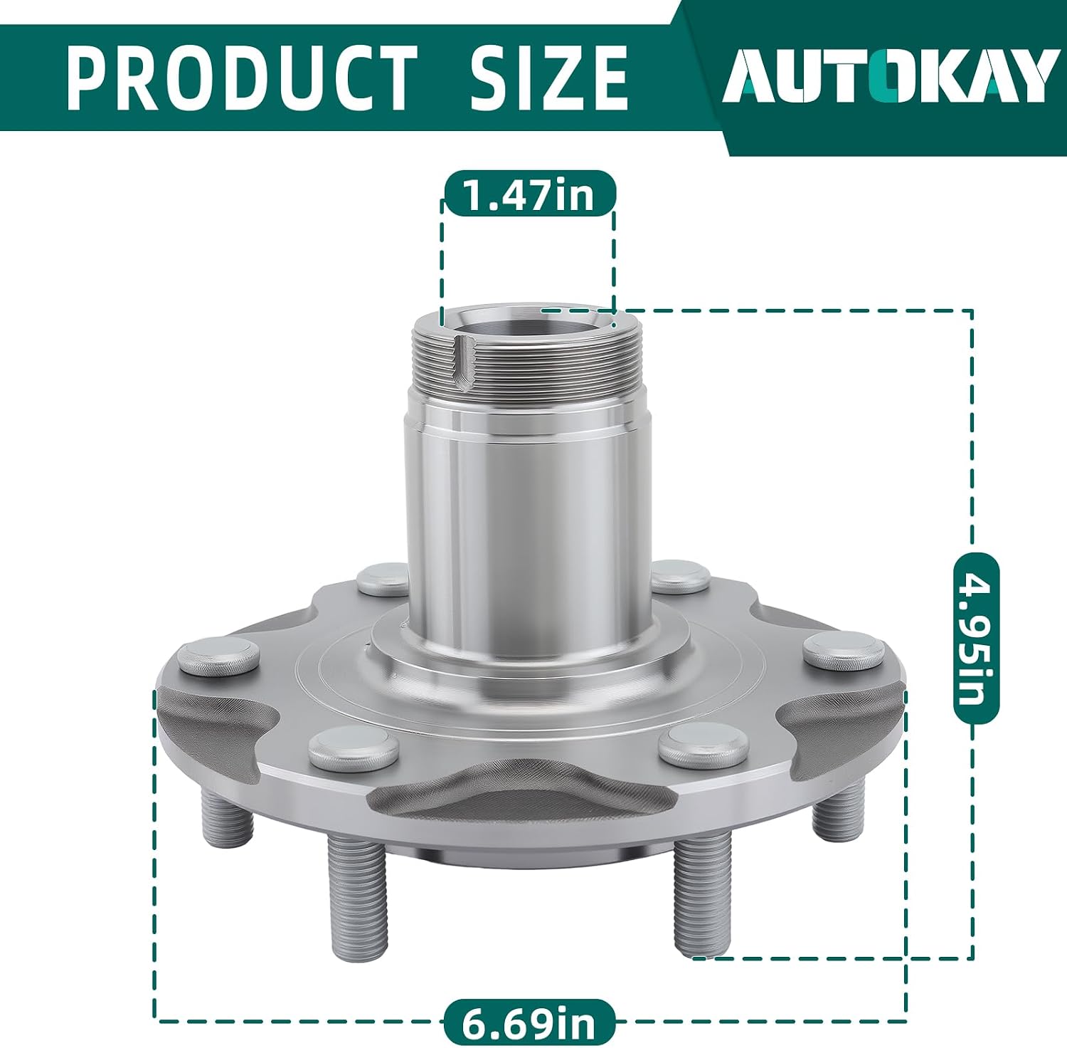 AUTOKAY WH5170112W 2 Front Wheel Hub Bearing Kits Fit for Toyota Tundra 2000-2006 Tacoma 2.7L 1999-2004 Sequoia 4.7L 2001-2007 4Runner 1996-2001 2WD W/Lock Nut and Seal 710571 RE# NT517011 D930-417