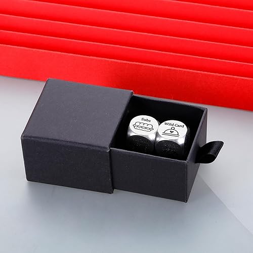 Miniatura 7 de Regalos para el día de San Valentín para hombres y mujeres, 2 piezas, juego de dados de comida, dados de decisión de comida, para parejas, idea de