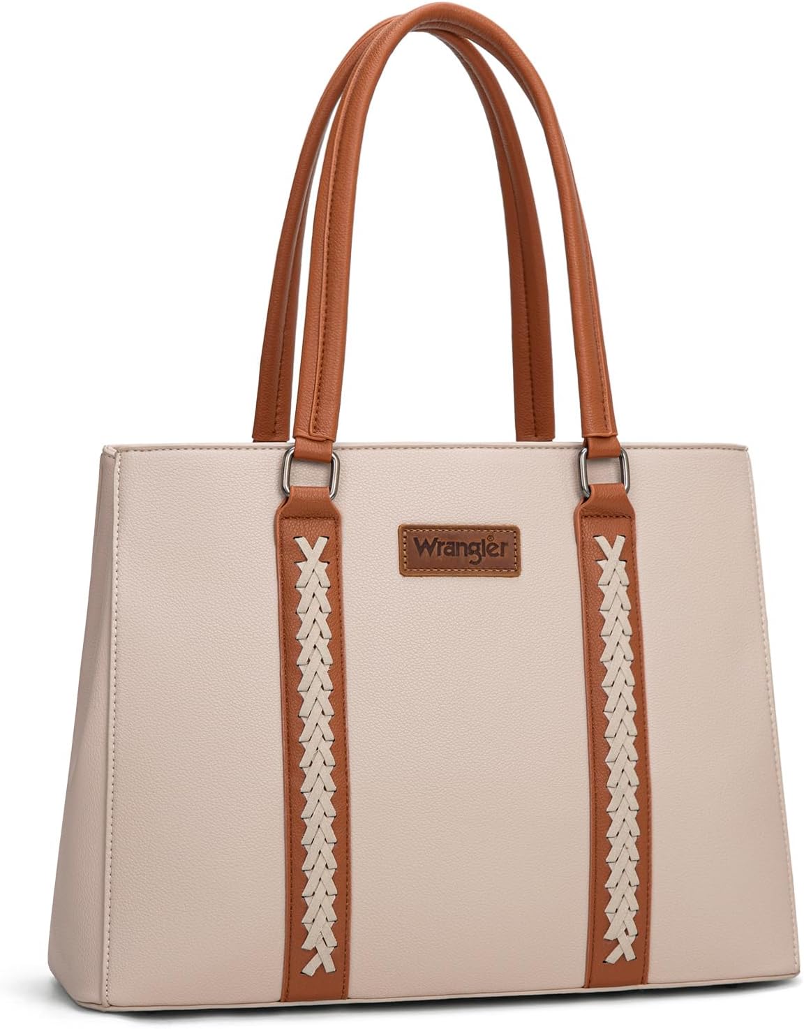 Montana West Wrangler Tote Bag for Women, Double Compartment Purse,Whipstitch Handbag fit for 13.5" Laptop