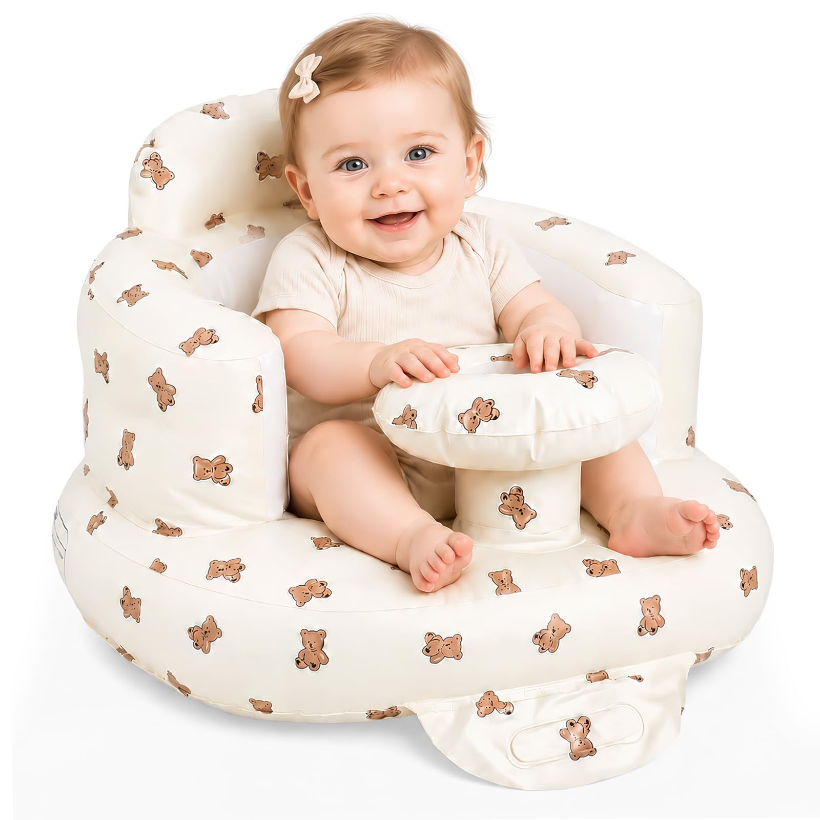 Baby Inflatable Seat for Babies 3-36 Months Built in Air Pump Infant