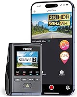 Vista 1 de VIOFO Dash Cam A119 Mini 2, sensor STARVIS 2, 2K 60 fps/HDR 30 fps con control de voz para coche con Wi-Fi GPS de 5 GHz, visión nocturna 2.0, modo