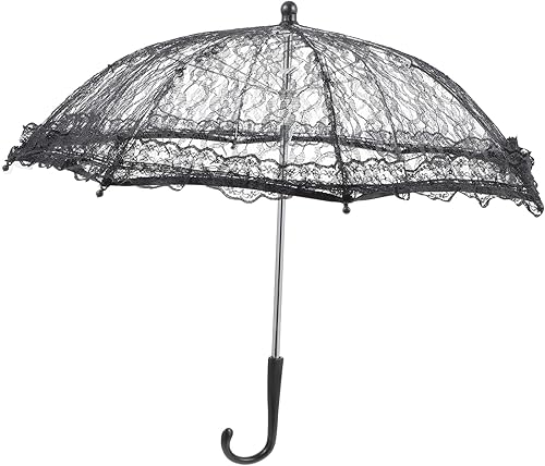 Toyvian Paraguas de encaje blanco para boda, paraguas vintage para boda, paraguas de encaje para accesorios de disfraz de mujer, decoración de fiesta