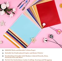 Vista 4 de Cridoz Papel de vitela transparente de 9 colores - 8.5 x 11, papel de calco translúcido para impresión y dibujo